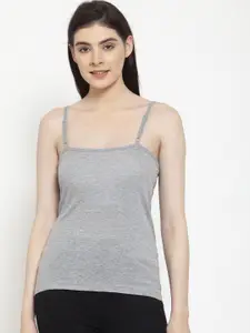 Friskers Women Grey Solid Camisole