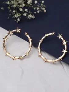 TOKYO TALKIES X rubans FASHION ACCESSORIES Gold-Plated Circular Hoop Earrings