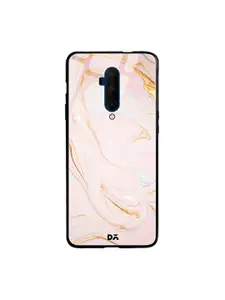 DailyObjects Pink & Gold Coloured Magistic Marble OnePlus 7T Pro Glass Mobile Cover