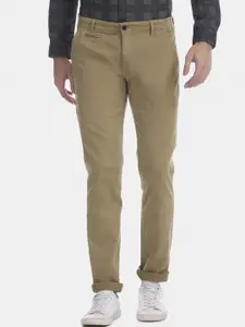 Arrow Sport Men Brown Slim Fit Solid Regular Trousers