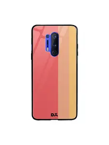 DailyObjects Coral Red & Pink Vertical OnePlus 8 Pro Glass Mobile Cover