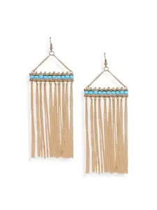 Blueberry Gold-Plated Blue Contemporary Drop Earrings