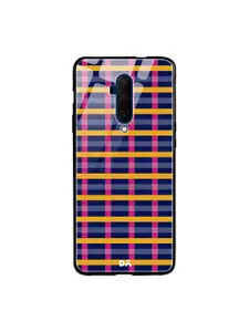 DailyObjects Navy Blue & Pink Multi Pipes OnePlus 7T Pro Glass Mobile Cover