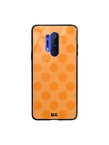DailyObjects Orange & Black Polka OnePlus 8 Pro Glass Mobile Case