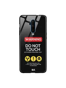 DailyObjects Black & Yellow Do Not Touch OnePlus 7T Pro Glass Mobile Cover