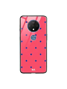 DailyObjects Pink & Blue Bubbles Candy OnePlus 7T Glass Mobile Case