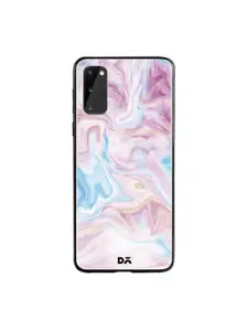 DailyObjects Pink & Blue Pastel Marble Samsung Galaxy S20 Glass Mobile Cover