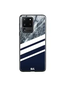 DailyObjects Navy Blue & White Marble Samsung Galaxy S20 Ultra Glass Mobile Case