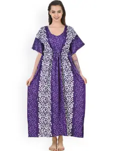Masha Masha Purple Printed Kaftan Maxi Nightdress NT-A61-606