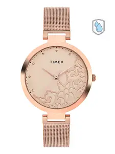 Timex Women Rose Gold-Toned Analogue Watch - TW000X219