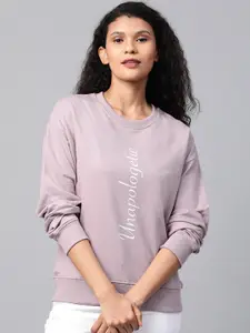 Roadster Women Lavender Printed Detail Sweatshirt
