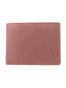 Kara Men Tan Brown Solid Leather Two Fold Wallet