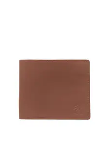 Kara Men Tan Brown Solid Two Fold Leather Wallet