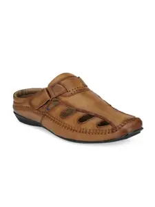 El Paso Men Tan Brown Comfort Sandals