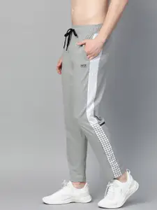 HRX by Hrithik Roshan Men Grey Slim Fit Rapid-Dry Antimicrobial Lycra Running Track Pants