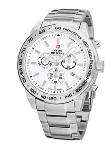 Swiss Military by Chrono Men White & Silver-Toned Analogue Watch SM34030.01