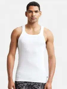 Jockey Men Super Combed Cotton Rib Square Neckline Gym Vest