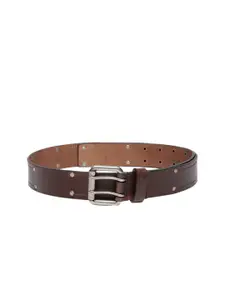 U.S. Polo Assn. Men Brown Solid Leather Belt
