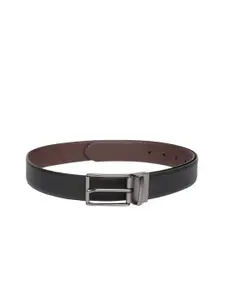 U.S. Polo Assn. U.S. Polo Assn. Men Brown & Black Textured Reversible Leather Belt