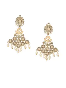 Kord Store Gold-Toned Floral Drop Earrings