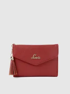 Lavie Women Red Solid Three Fold Wallet