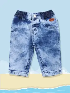 Gini and Jony Boys Blue Acid Wash Regular Fit Mid-Rise Clean Look Stretchable Jeans