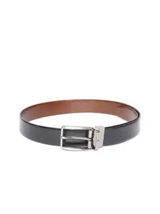 Tommy Hilfiger Men Brown & Black Solid Reversible Leather Belt