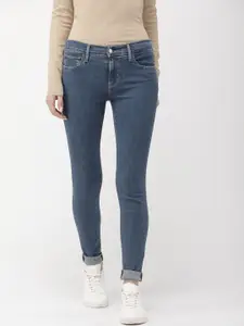 Levis Women Blue 710 Super Skinny Fit Mid-Rise Clean Look Jeans
