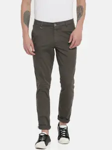 Being Human Men Charcoal Grey Slim Fit Solid Chinos