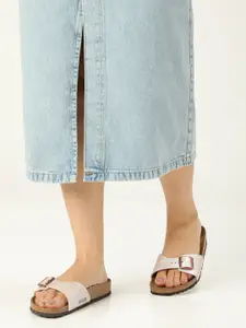 Birkenstock Madrid Graceful Pearl White Narrow Width Birko-Flor One-Strap Sandals