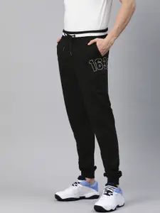 Harvard Men Black Regular Fit Solid Joggers