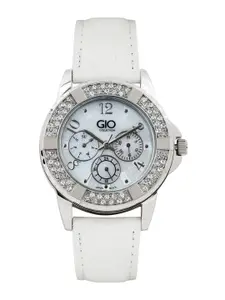 GIO COLLECTION Women Pearly White Dial Watch G0028-01