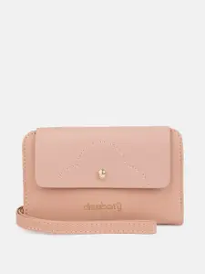 DressBerry Women Pink Solid Zip Around Wallet