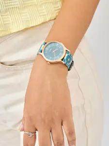 TEAL BY CHUMBAK Women Green Analogue Watch 8907605091346