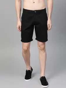 Roadster Men Black Solid Regular Fit Shorts