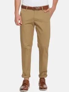 Louis Philippe Sport Men Khaki Slim Fit Solid Regular Trousers