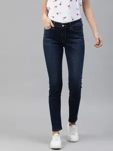 Levis Women Blue 711 Skinny Fit Mid-Rise Clean Look Waterless Stretchable Jeans