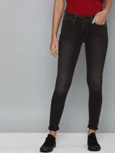 Levis Women Black Super Skinny Fit High-Rise Clean Look Jeans