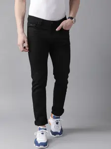 Blackberrys Men Black Laze Slim Fit Low-Rise Clean Look Stretchable Jeans