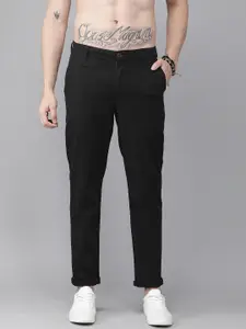 Roadster Men Black RegularTrousers