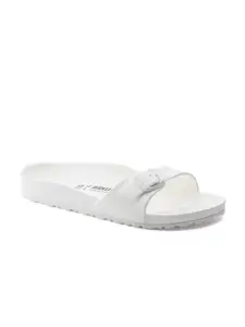 Birkenstock Women White Solid Lightweight Waterproof Madrid Eva Open Toe Narrow Width Flat