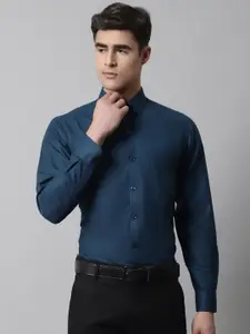 JAINISH Men Blue Classic Slim Fit Formal Shirt