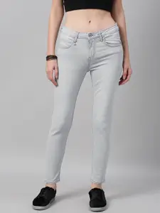 The Roadster Lifestyle Co.  Women Blue Skinny Fit Mid-Rise Stretchable Cropped Jeans