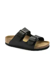 Birkenstock Boys Regular Width Black Arizona Birko-Flor Comfort Sandals