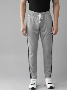 Hubberholme Men Grey Melange Solid Track Pants