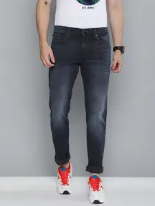 Lee Men Blue Travis Slim Narrow Fit Mid-Rise Clean Look Stretchable Jeans
