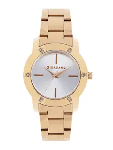GIORDANO Women Silver-Toned Dial Watch F4004-44