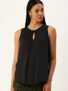 FOREVER 21 Women Black Solid A-Line Top