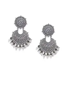 AccessHer Silver-Toned Classic Afghan Chandbalis