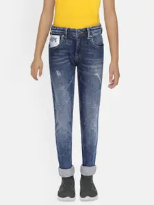 Pepe Jeans Boys Blue Slim Fit CAPER IP Mildly Distressed Jeans